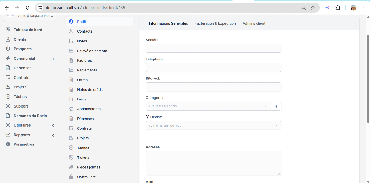 ZangaBill — Logiciel de gestion d'entreprise tout-en-un : Facturation, Comptabilité, RH & CRM