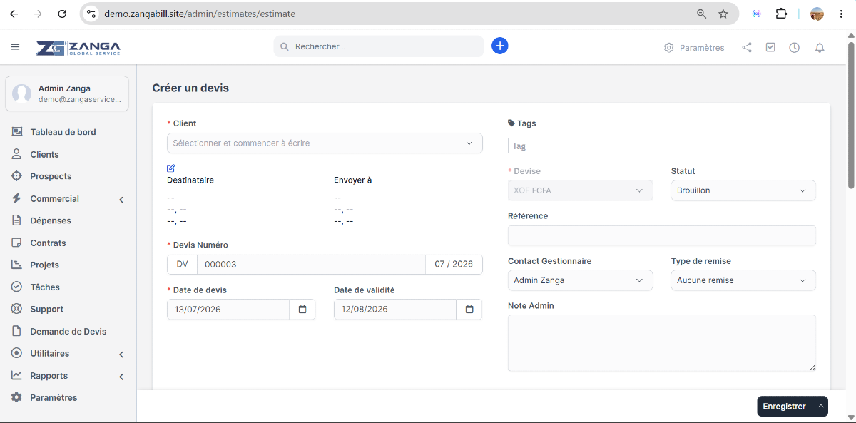 ZangaBill — Logiciel de gestion d'entreprise tout-en-un : Facturation, Comptabilité, RH & CRM