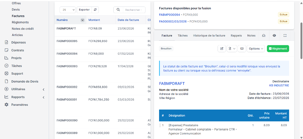 ZangaBill — Logiciel de gestion d'entreprise tout-en-un : Facturation, Comptabilité, RH & CRM