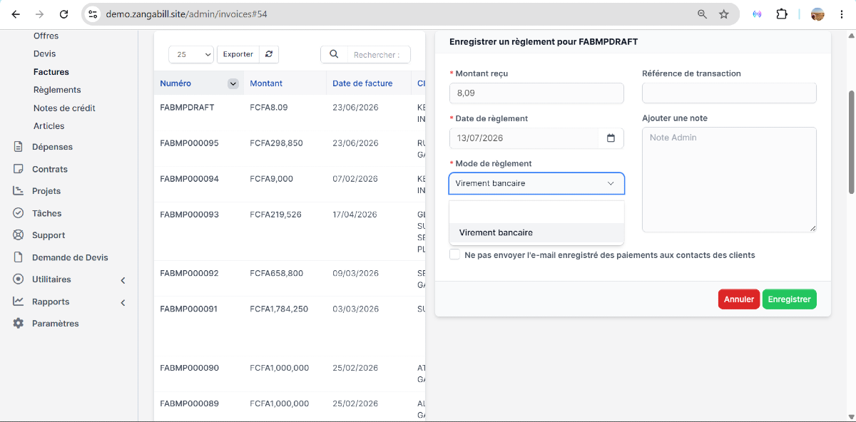 ZangaBill — Logiciel de gestion d'entreprise tout-en-un : Facturation, Comptabilité, RH & CRM