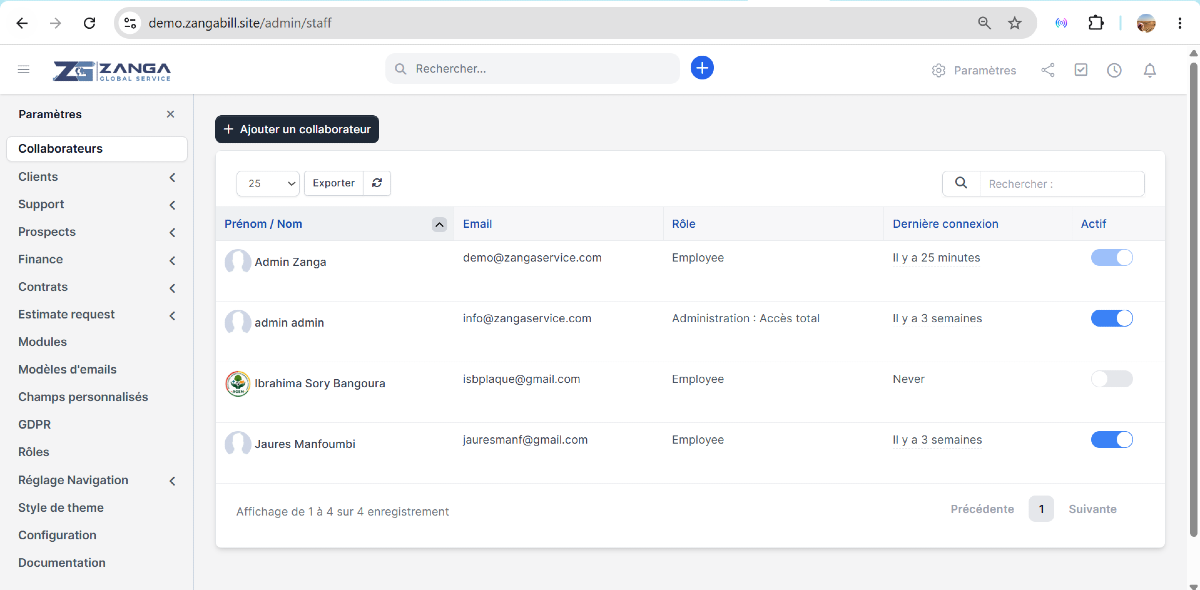 ZangaBill — Logiciel de gestion d'entreprise tout-en-un : Facturation, Comptabilité, RH & CRM