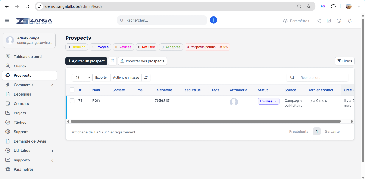 ZangaBill — Logiciel de gestion d'entreprise tout-en-un : Facturation, Comptabilité, RH & CRM