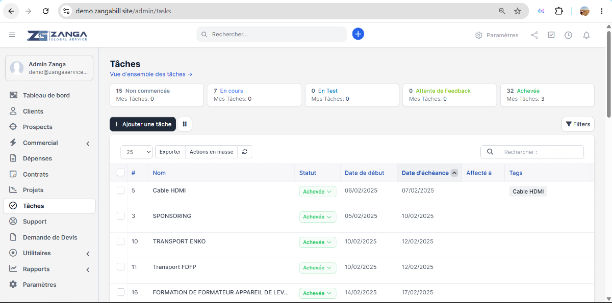 ZangaBill — Logiciel de gestion d'entreprise tout-en-un : Facturation, Comptabilité, RH & CRM