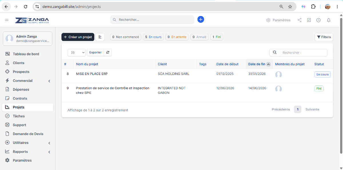 ZangaBill — Logiciel de gestion d'entreprise tout-en-un : Facturation, Comptabilité, RH & CRM