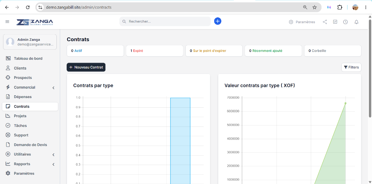 ZangaBill — Logiciel de gestion d'entreprise tout-en-un : Facturation, Comptabilité, RH & CRM