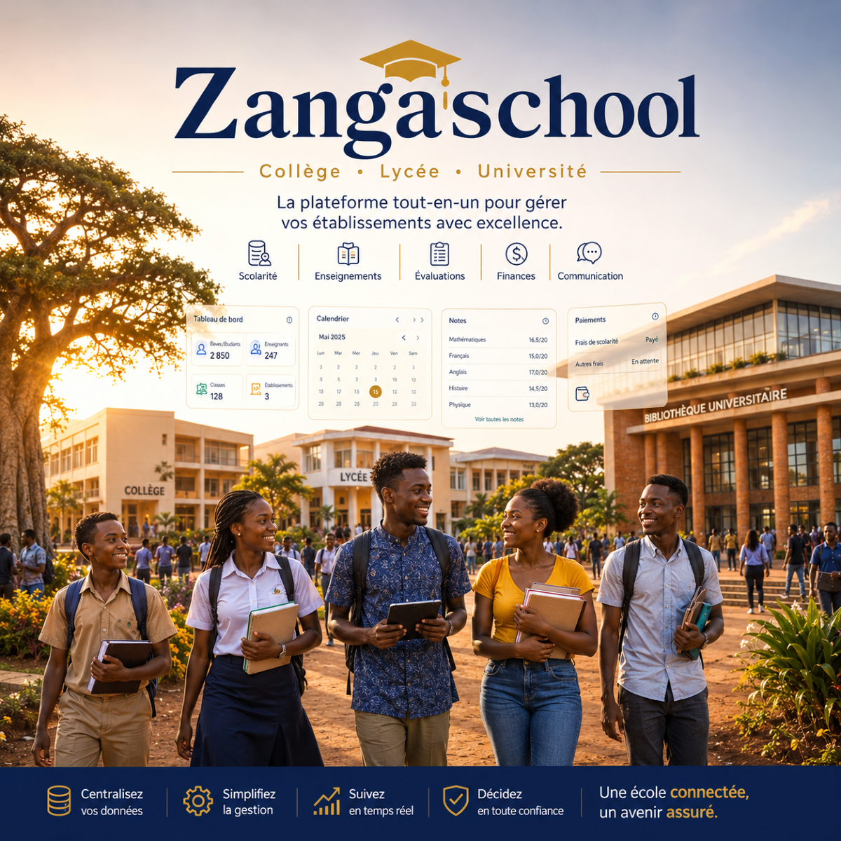 Zanga School -  Logiciel de Gestion Scolaire