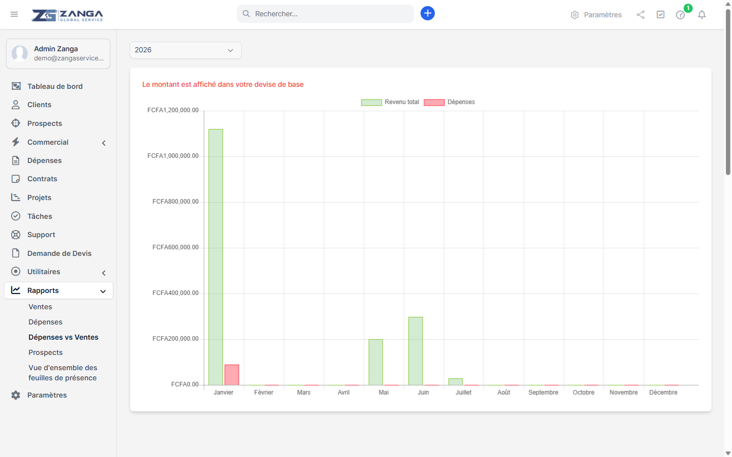 ZangaBill — Logiciel de gestion d'entreprise tout-en-un : Facturation, Comptabilité, RH & CRM